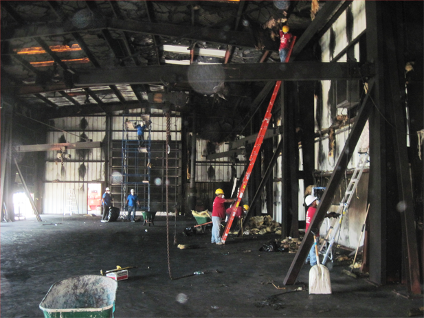 commercial industrial fire damage restoration