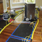 Drying equipment and panels beside a window