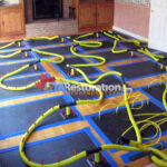 Specialty drying panels secured with blue tape