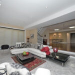 Living room with new flooring and finishes
