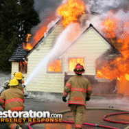 Image Showing A House On Fire That Will Have Extensive Fire Damage