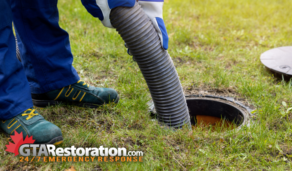 Restoration professional cleaning sewer pipes