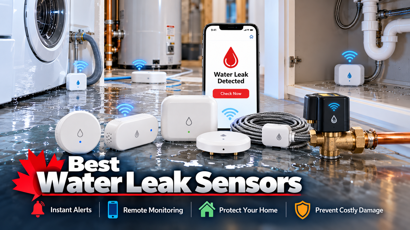 Best Water Leak Sensors Banner Best water leak sensors for early water leak detection