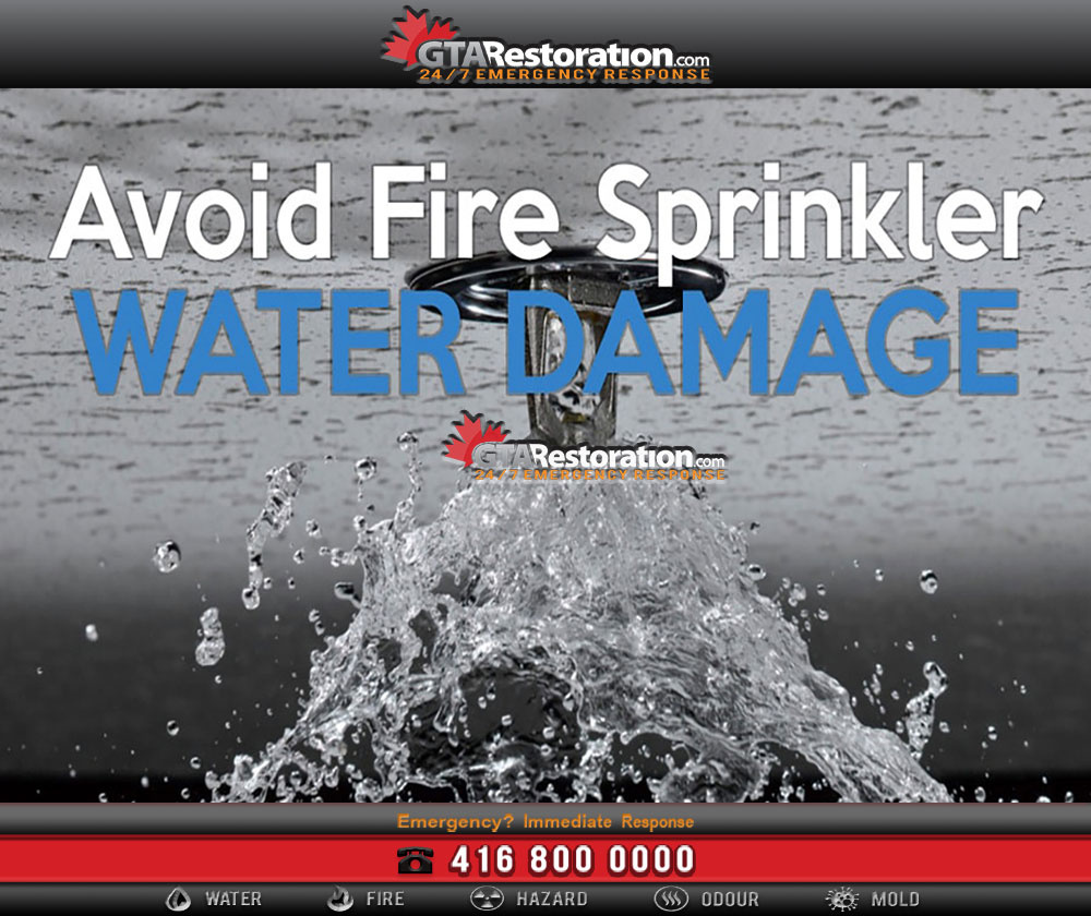 Fire sprinkler water damage restoration
