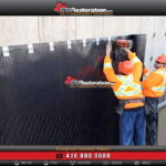 Exterior foundation membrane installation