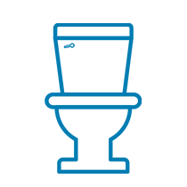 Overland Water: Understanding Sewer Backup Coverage, Icon Toilet Mblue