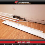 Foundation crack with visible water seepage
