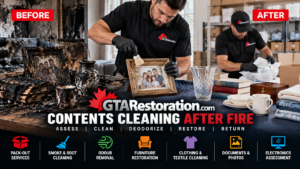 Fire Damaged Contents Before And After