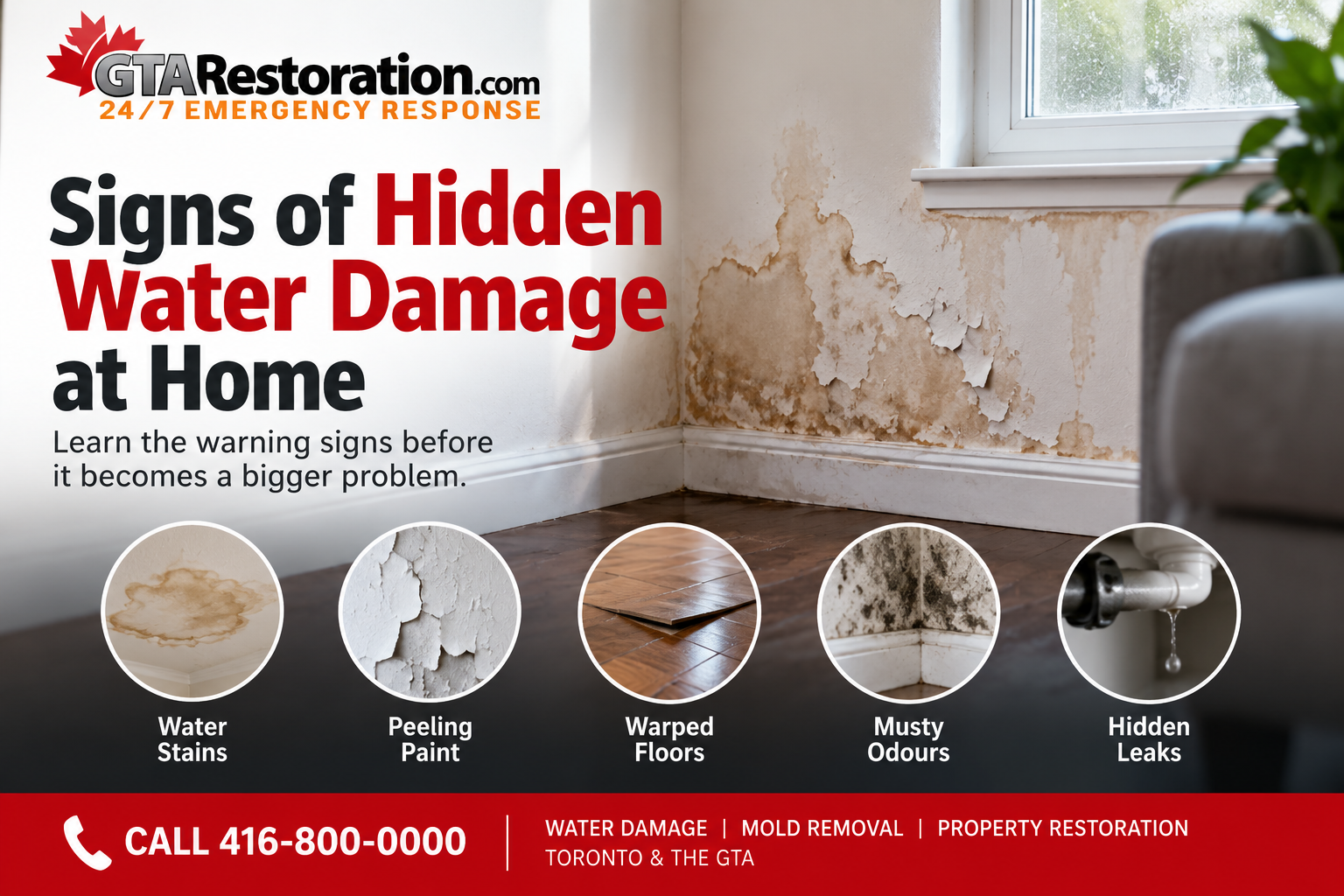 Hidden Water Damage Warning Signs Hidden Water Damage Warning Signs