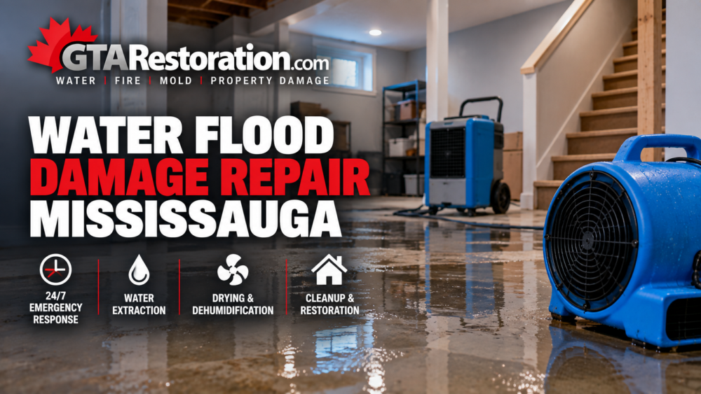 Water damage repair Mississauga emergency flood cleanup and drying