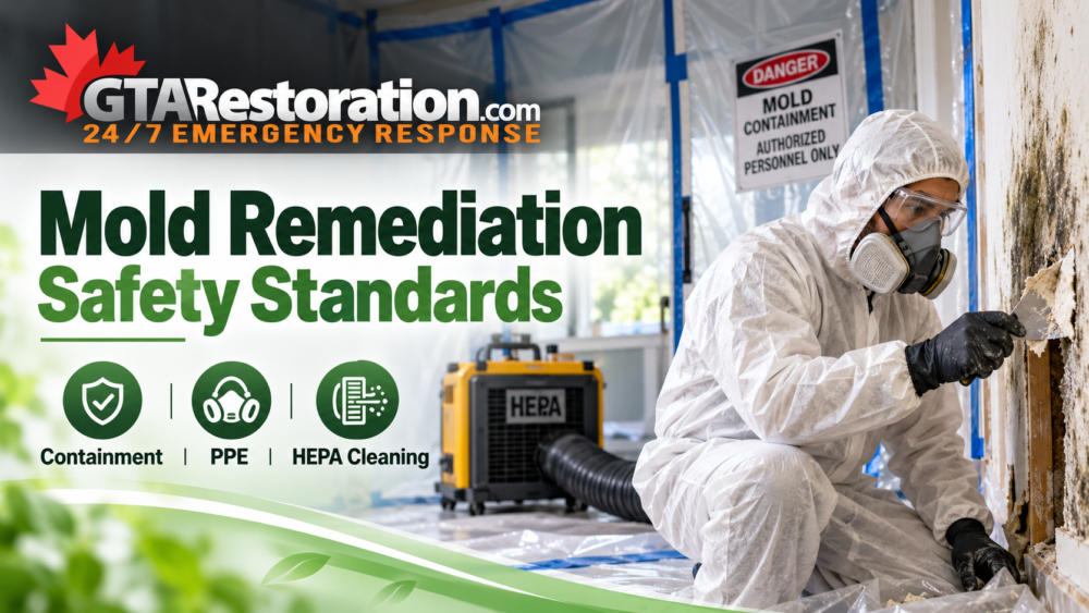 Mold remediation safety standards for professional mold removal and containment
