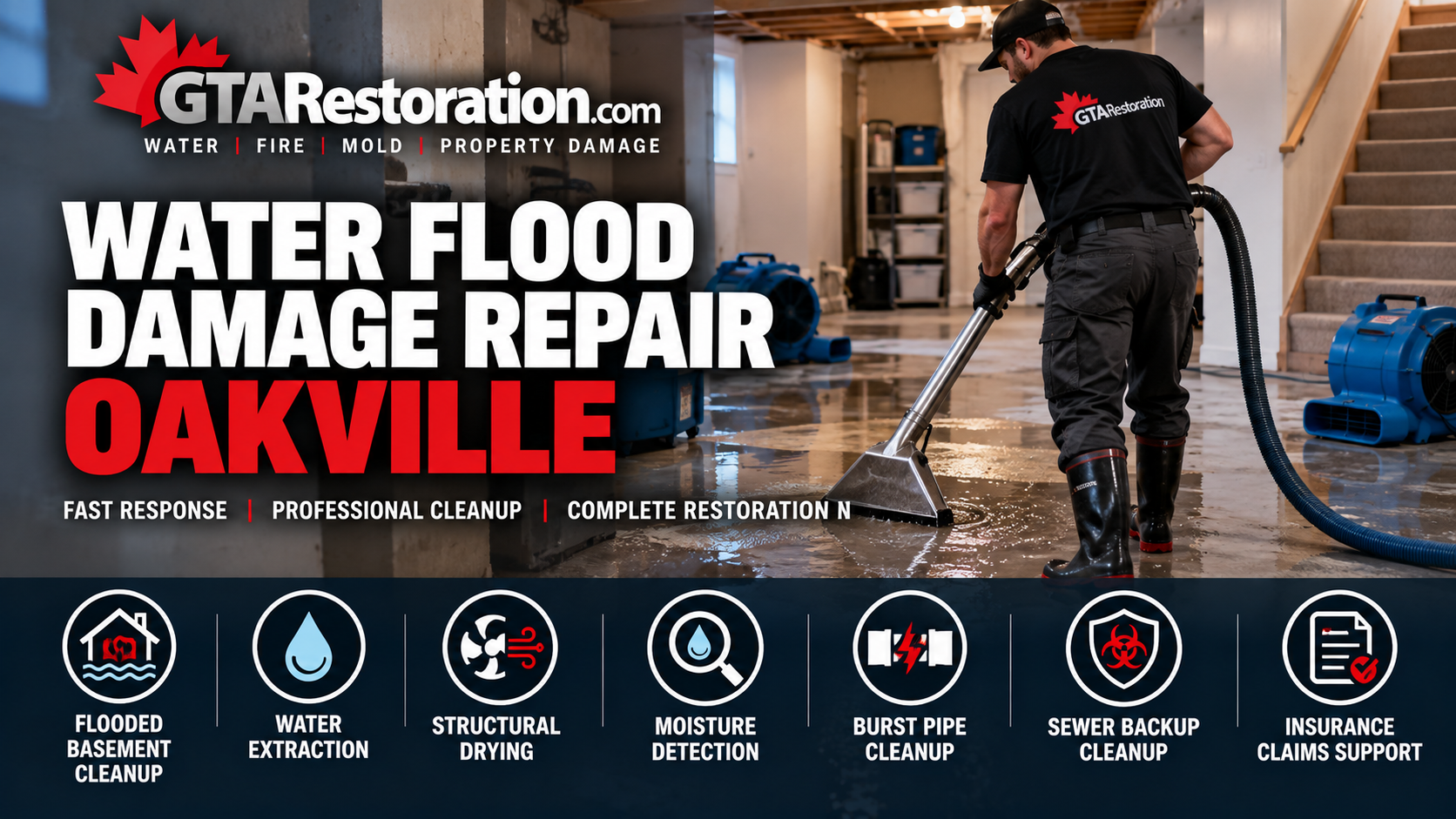 Water Flood Damage Repair Oakville | Flood Cleanup & Restoration
