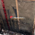 Toronto mold remediation work behind drywall
