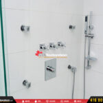 Shower and plumbing fixtures