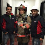 Fire-damaged commercial interior after emergency response