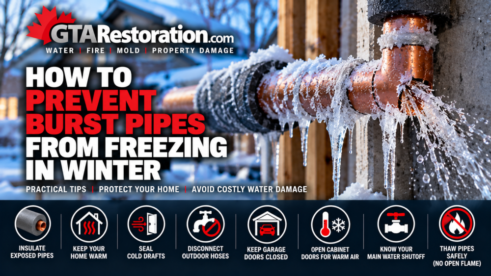 How to prevent burst pipes from freezing in winter in Toronto