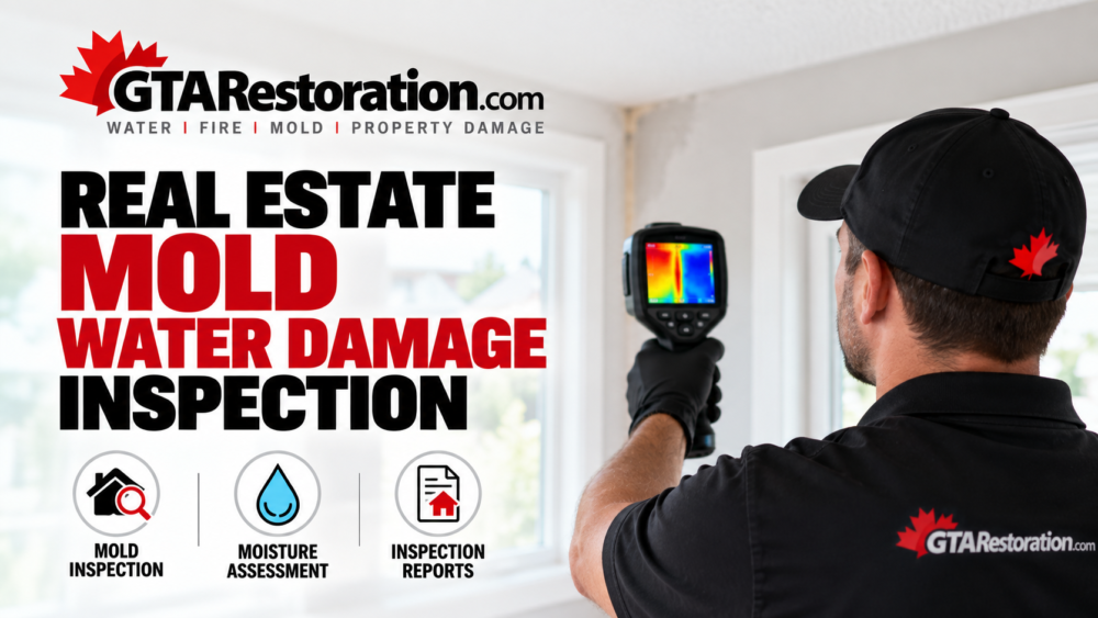 Real Estate Mold Inspection Banner, Real estate mold inspection and water damage inspection for Toronto properties Real estate mold inspection and water damage inspection for Toronto properties