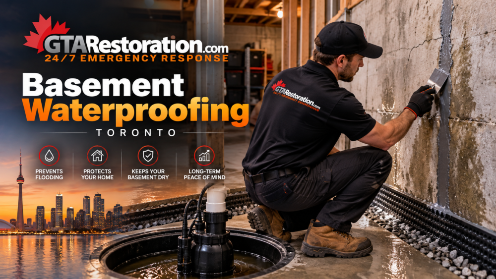 Basement waterproofing Toronto for wet basement leaks and foundation water problems