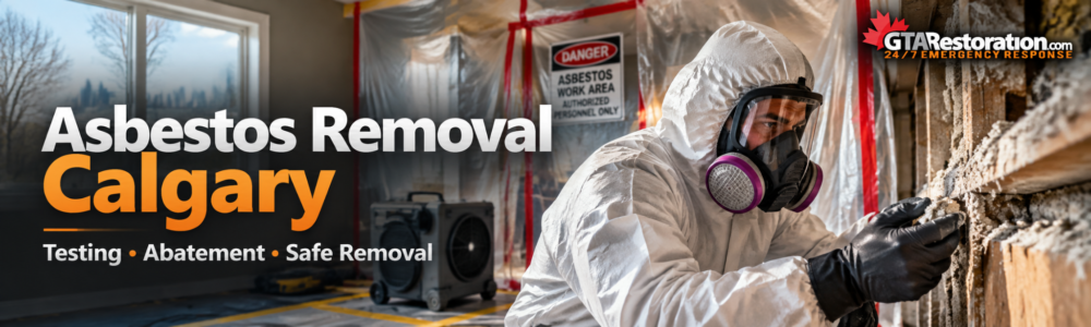 Asbestos Removal Calgary testing, abatement and safe removal service by GTA Restoration