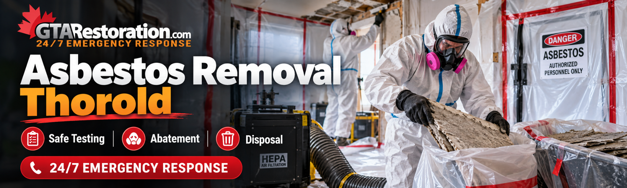 Asbestos Removal Thorold with professional containment, testing and abatement