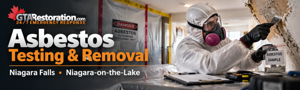 Asbestos testing Niagara Falls and Niagara-on-the-Lake with professional sampling and removal planning