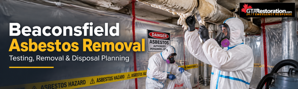 Beaconsfield Asbestos Removal technician working inside a controlled asbestos containment area