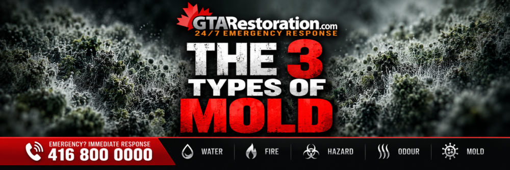 Different types of mold contamination with GTA Restoration emergency mold response