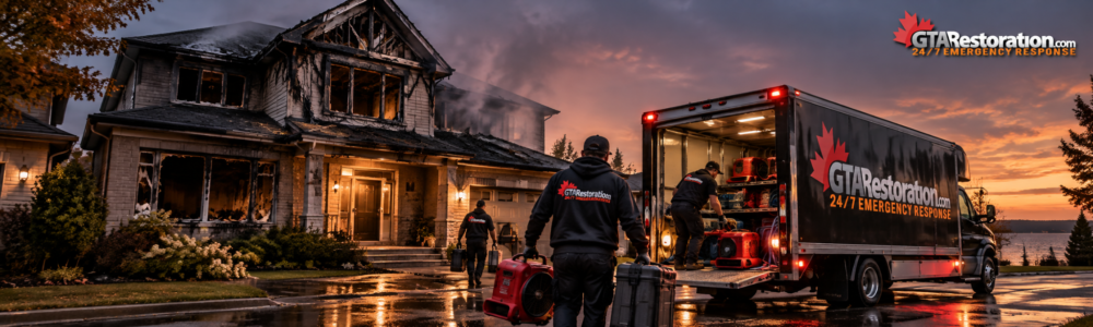 Emergency fire restoration Grimsby with 24/7 response, restoration equipment and residential fire damage cleanup