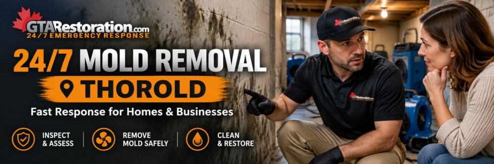 Emergency mold removal Thorold with inspection, remediation and moisture control
