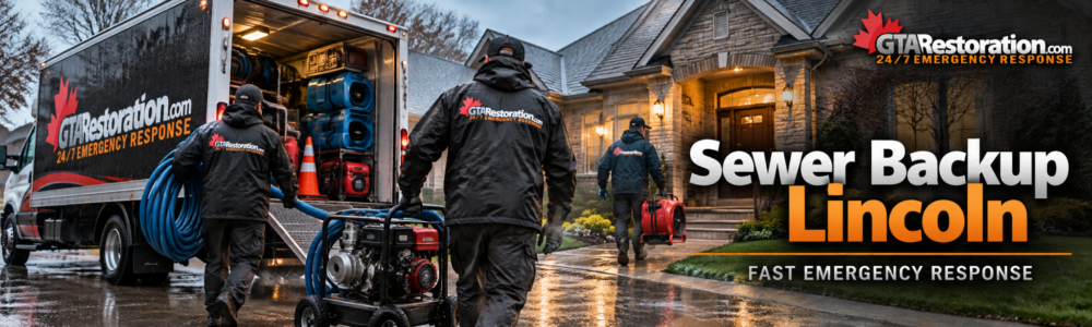Emergency sewer backup Lincoln with fast response, water extraction and basement sewage cleanup