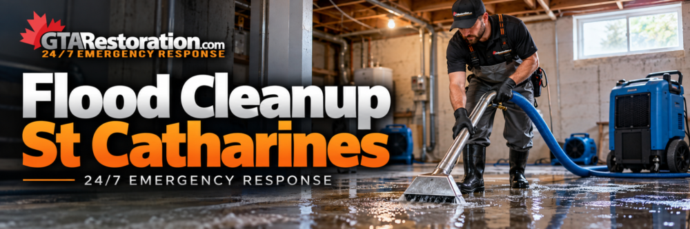 Flood Cleanup St Catharines water extraction, drying and restoration