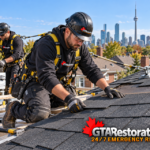 GTA Restoration technician repairing a residential roof in Toronto