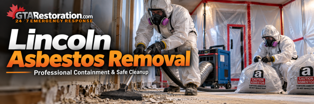 Lincoln asbestos removal with professional containment, HEPA filtration, controlled cleanup and safe disposal