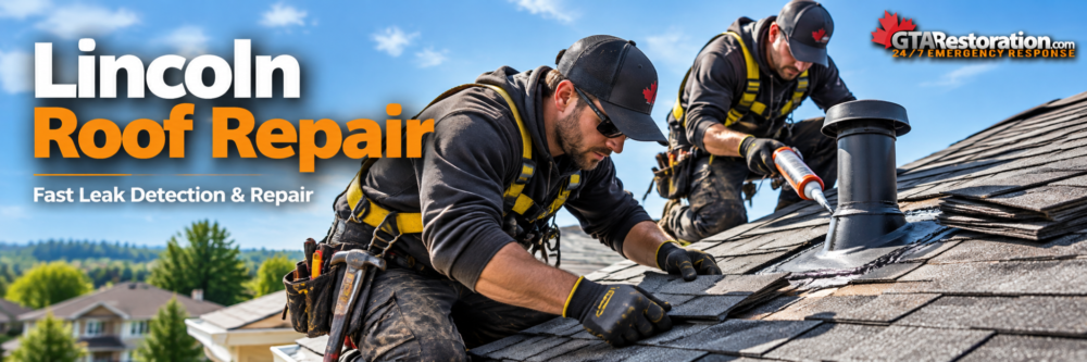 Lincoln roof repair with fast leak detection, damaged shingle replacement and professional roofing service