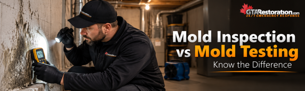 Mold Inspection vs Mold Testing Explained, Mold Inspection Vs Testing Mold Inspection vs Mold Testing Explained with mold inspection, air sampling, and professional testing equipment