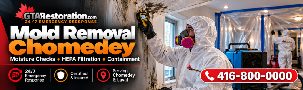 Mold Removal Chomedey with moisture checks, HEPA filtration and controlled remediation work. Mold Removal Chomedey with moisture checks, HEPA filtration and professional containment
