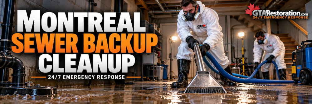 Montreal sewer backup cleanup and sewage removal service