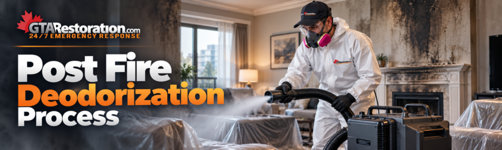 Post Fire Deodorization Process with professional smoke odor removal and fire damage cleanup