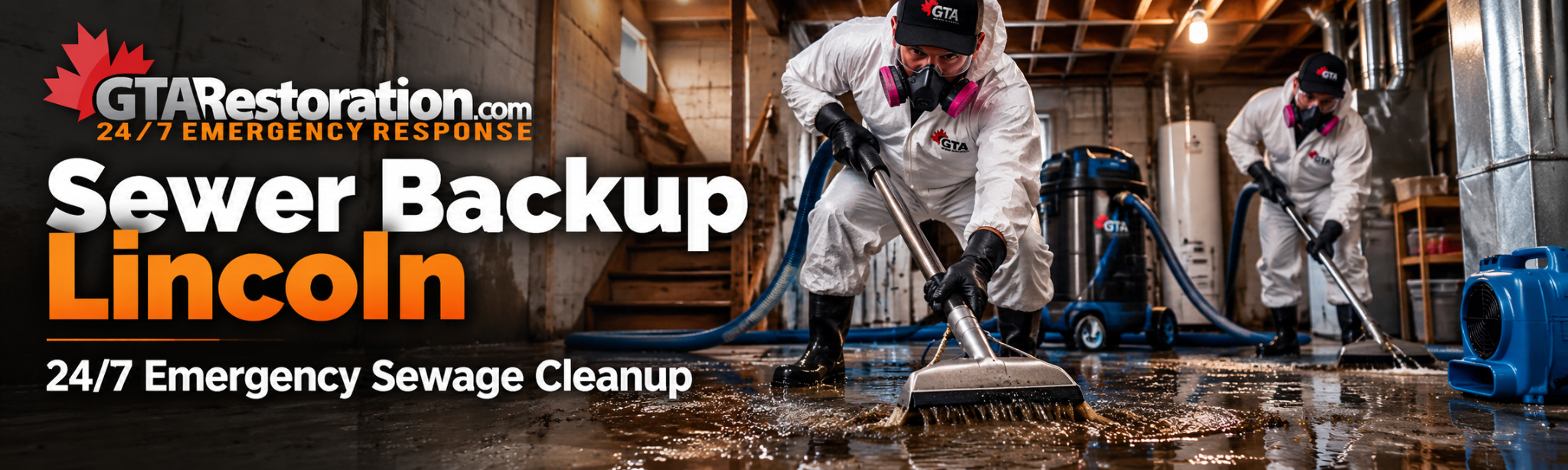 Sewer Backup Lincoln sewage cleanup, water removal and drying service