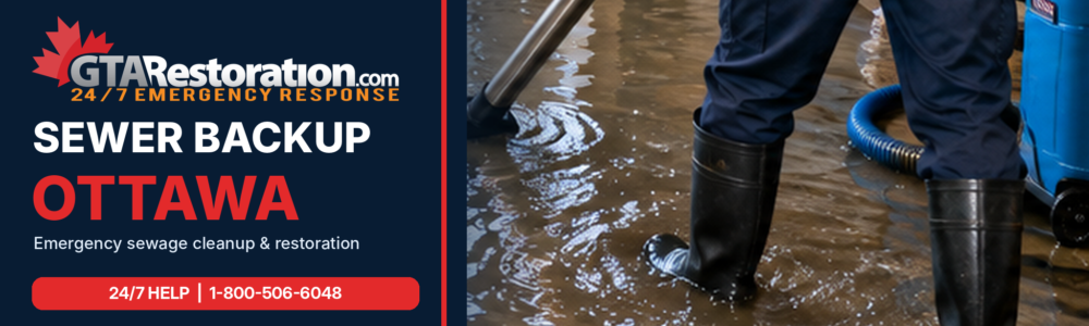Sewer Backup Ottawa sewage removal and basement cleanup service