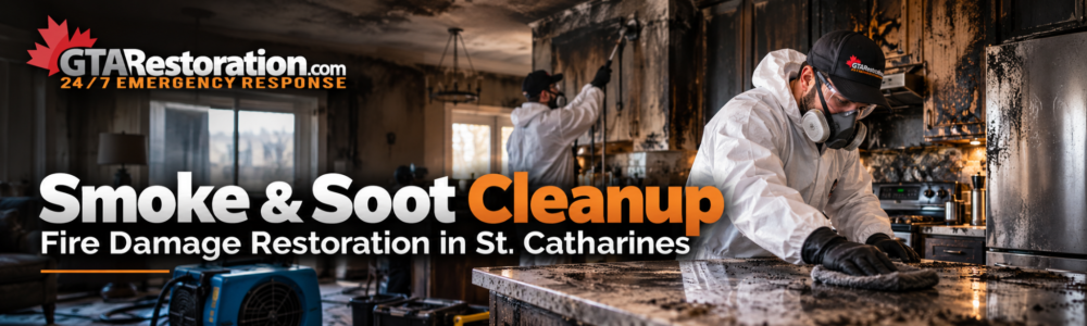 Smoke and soot cleanup St Catharines with professional fire damage restoration and odour removal