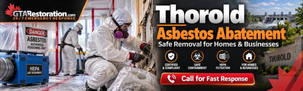 Thorold asbestos abatement with trained technicians, controlled removal, HEPA filtration and safe disposal