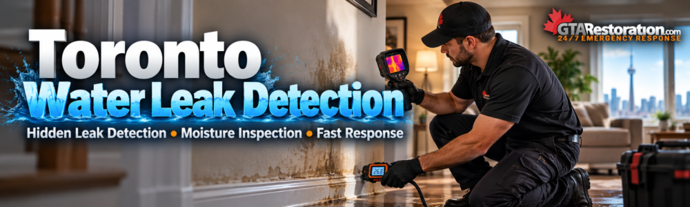 Toronto Water Leak Detection with thermal imaging, moisture inspection and hidden leak detection