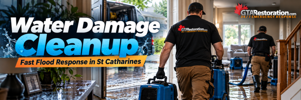 Flood Cleanup St Catharines with water extraction, drying and property restoration