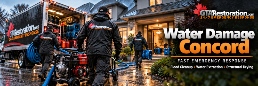 Water Damage Concord flood cleanup and water damage restoration service