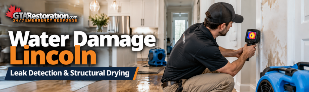 Water Damage Lincoln with professional leak detection, moisture inspection and structural drying