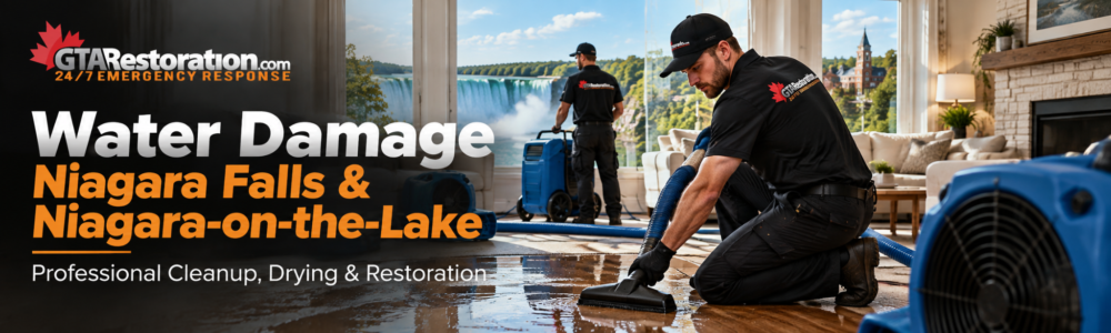 Water Damage Niagara Falls and Niagara-on-the-Lake with professional cleanup, drying and restoration