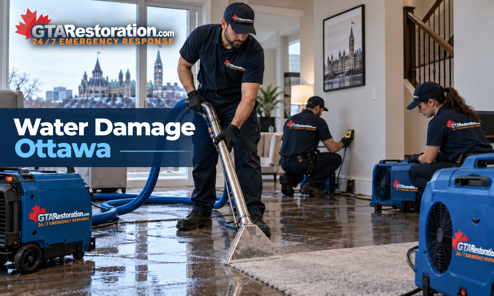 Water damage cleanup and restoration in Ottawa