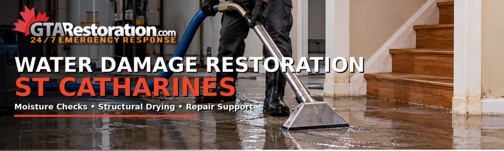 Water damage restoration St Catharines with moisture checks, structural drying and repair support