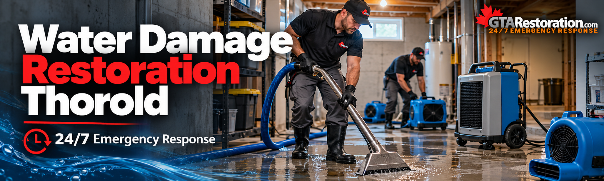 Water Damage Restoration Thorold with professional extraction, drying and property cleanup